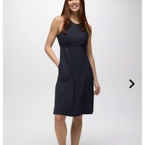 NEW prAna Jewel Lake Summer Dress Womens XL Charcoal Shadow Gray Pockets NWT